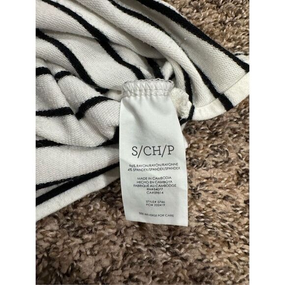 Cabi #5746 Small Relax Game Day Tie Neck Striped Sweatshirt Top - Picture 6 of 9